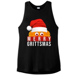 Gritty Christmas Merry Grittsmas Christmas Gift Great Gift Ladies PosiCharge Tri-Blend Wicking Tank