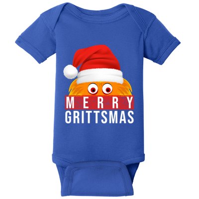 Gritty Christmas Merry Grittsmas Christmas Gift Great Gift Baby Bodysuit