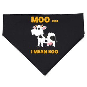 Ghost Cow Moo I Mean Boo Halloween USA-Made Doggie Bandana