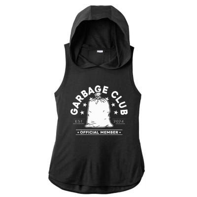 Garbage Club Member Ladies PosiCharge Tri-Blend Wicking Draft Hoodie Tank