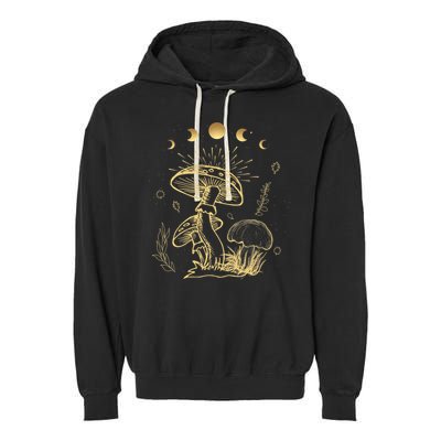 Goblincore Cottagecore Mushroom Spiritual Aesthetic Garment-Dyed Fleece Hoodie