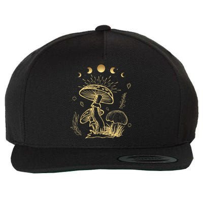 Goblincore Cottagecore Mushroom Spiritual Aesthetic Wool Snapback Cap