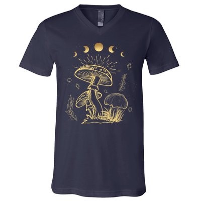 Goblincore Cottagecore Mushroom Spiritual Aesthetic V-Neck T-Shirt
