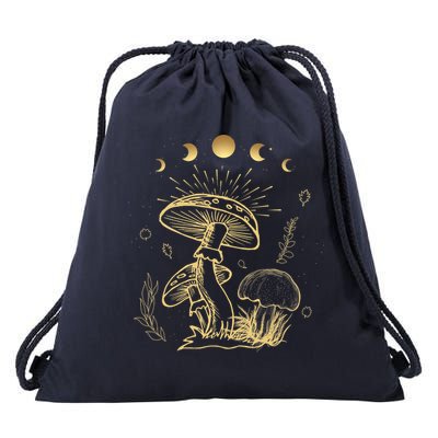 Goblincore Cottagecore Mushroom Spiritual Aesthetic Drawstring Bag