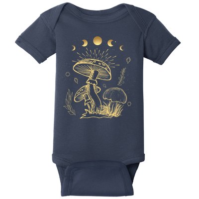 Goblincore Cottagecore Mushroom Spiritual Aesthetic Baby Bodysuit