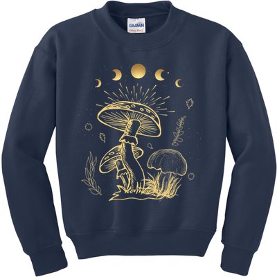 Goblincore Cottagecore Mushroom Spiritual Aesthetic Kids Sweatshirt