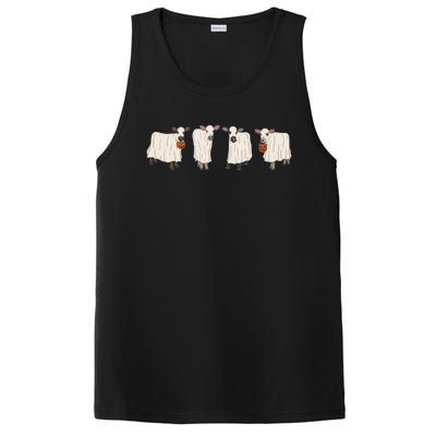 Ghost Cow Moo I Mean Boo Trick Or Treat Halloween Party Cool Gift PosiCharge Competitor Tank