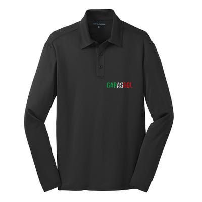 Gabagool Capicola Meat New Jersey Italian Pride Gift Silk Touch Performance Long Sleeve Polo