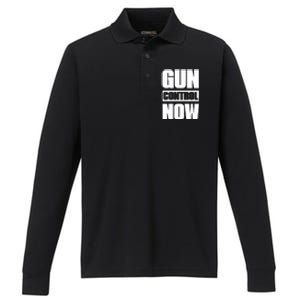 Gun Control Now USA Performance Long Sleeve Polo