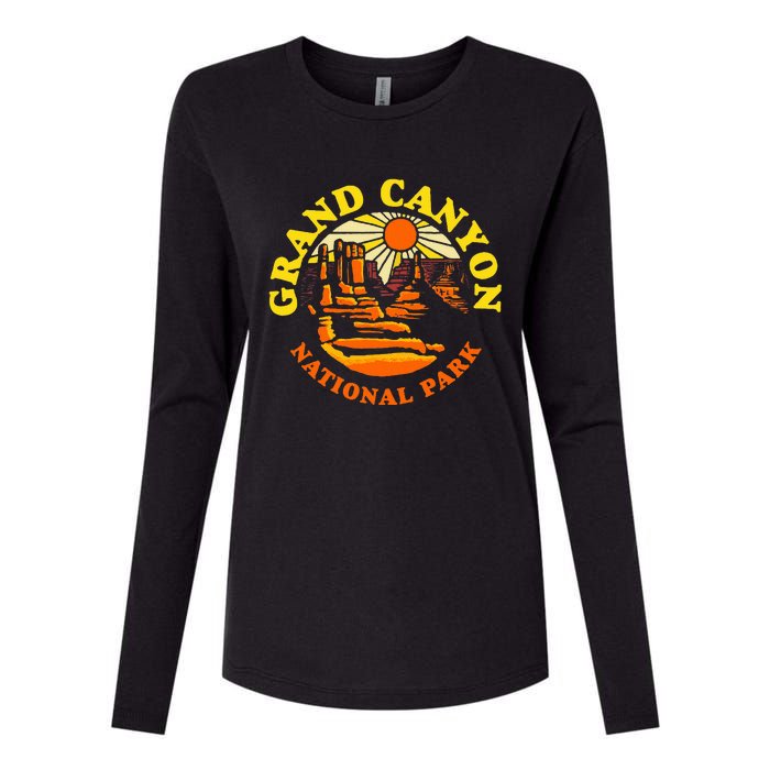 Grand Canyon National Park Arizona Vintage 80s Hiking Retro Womens Cotton Relaxed Long Sleeve T-Shirt