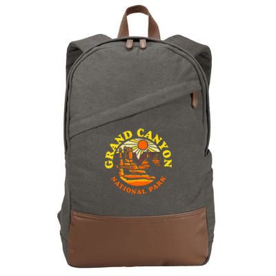 Grand Canyon National Park Arizona Vintage 80s Hiking Retro Cotton Canvas Backpack