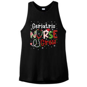 Geriatric Christmas Nurse Crew Nursing Christmas Pattern Gift Ladies PosiCharge Tri-Blend Wicking Tank