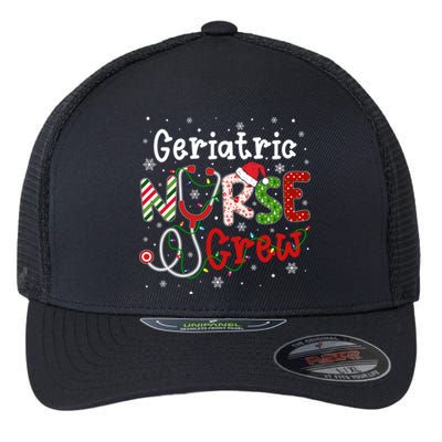 Geriatric Christmas Nurse Crew Nursing Christmas Pattern Gift Flexfit Unipanel Trucker Cap