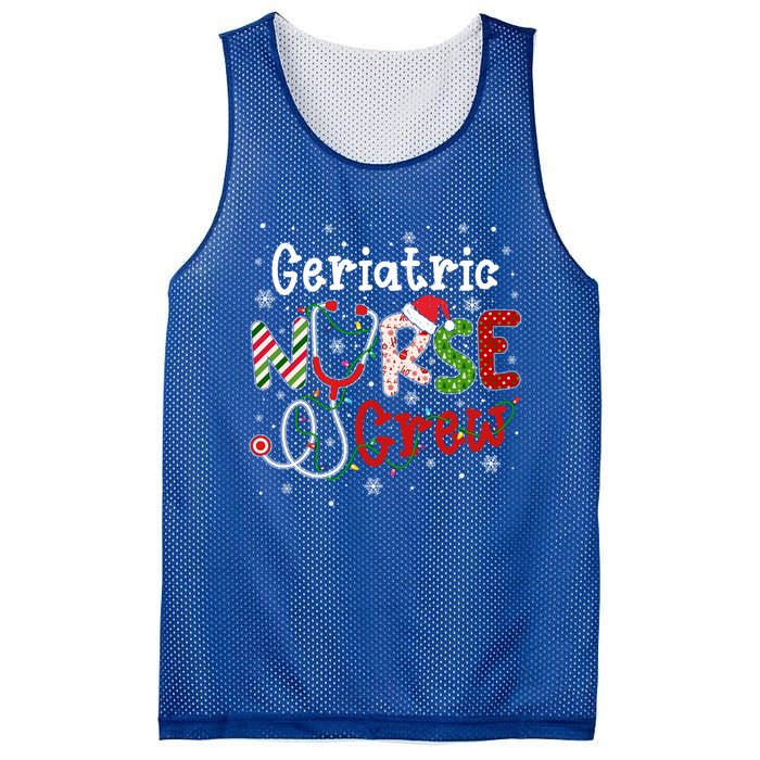 Geriatric Christmas Nurse Crew Nursing Christmas Pattern Gift Mesh Reversible Basketball Jersey Tank