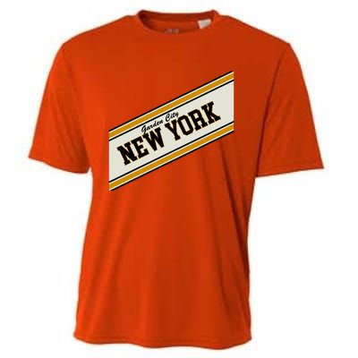 Garden City New York Varsity Logo Cooling Performance Crew T-Shirt