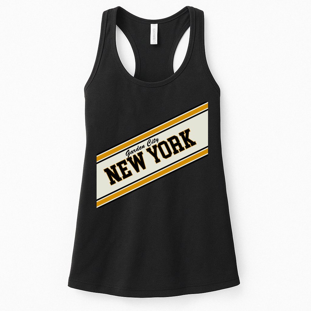 Garden City New York Varsity Logo Womens Tank Top