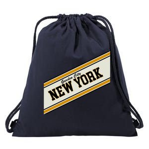 Garden City New York Varsity Logo Drawstring Bag