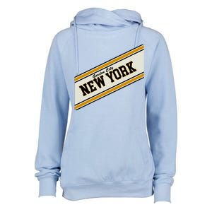 Garden City New York Varsity Logo Womens Funnel Neck Pullover Hood