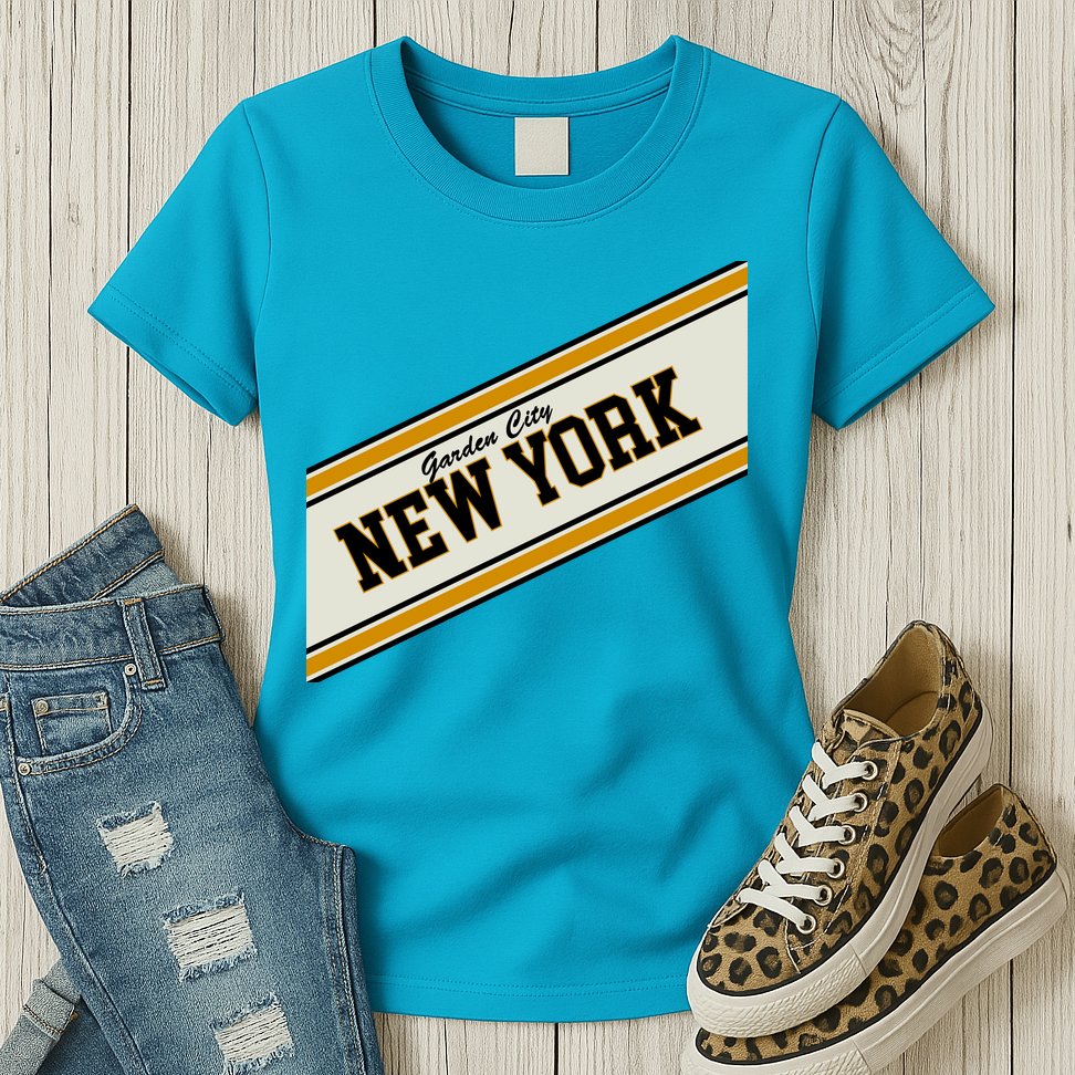 Garden City New York Varsity Logo Womens T-Shirt