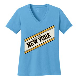 Garden City New York Varsity Logo Women's V-Neck T-Shirt