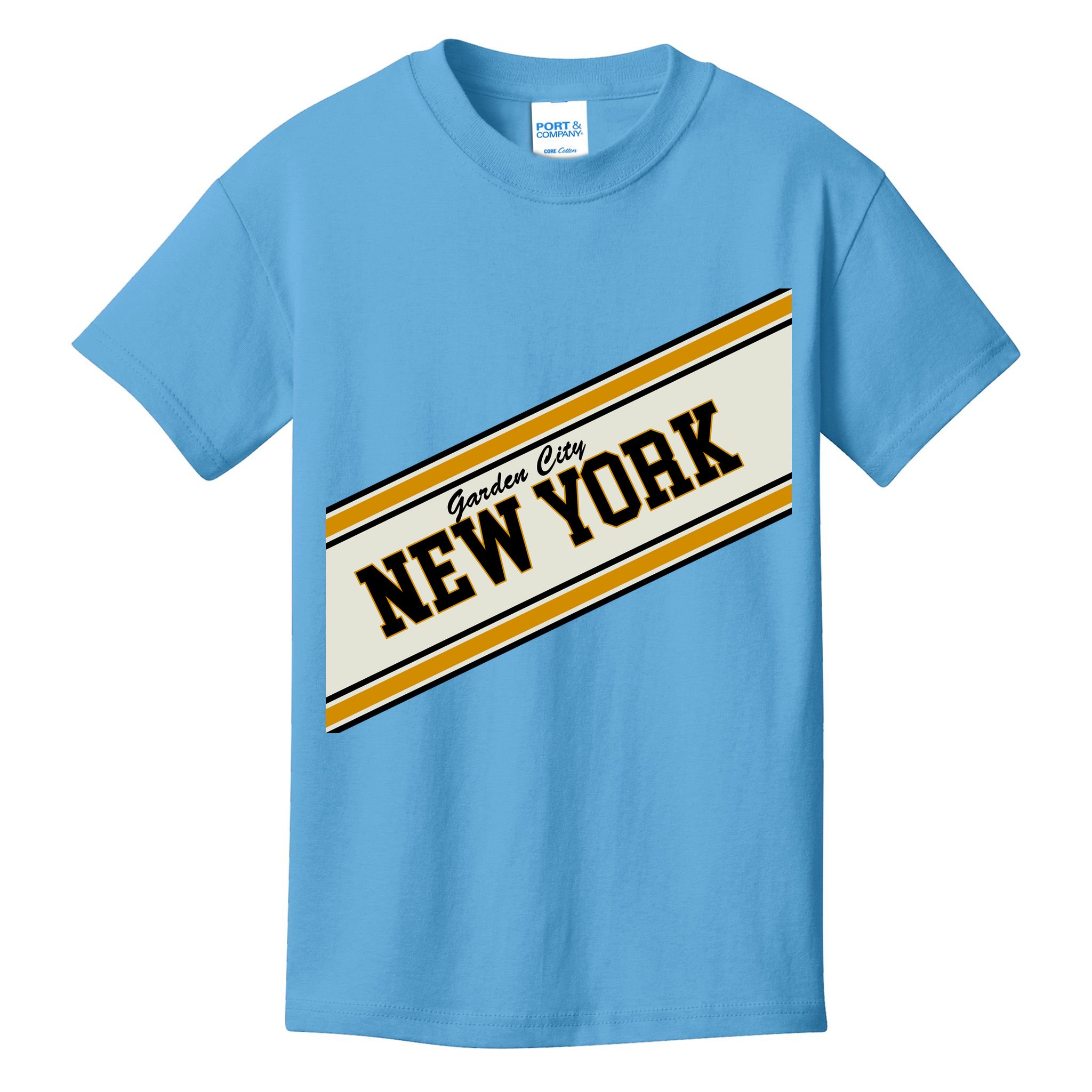 Garden City New York Varsity Logo Kids T-Shirt