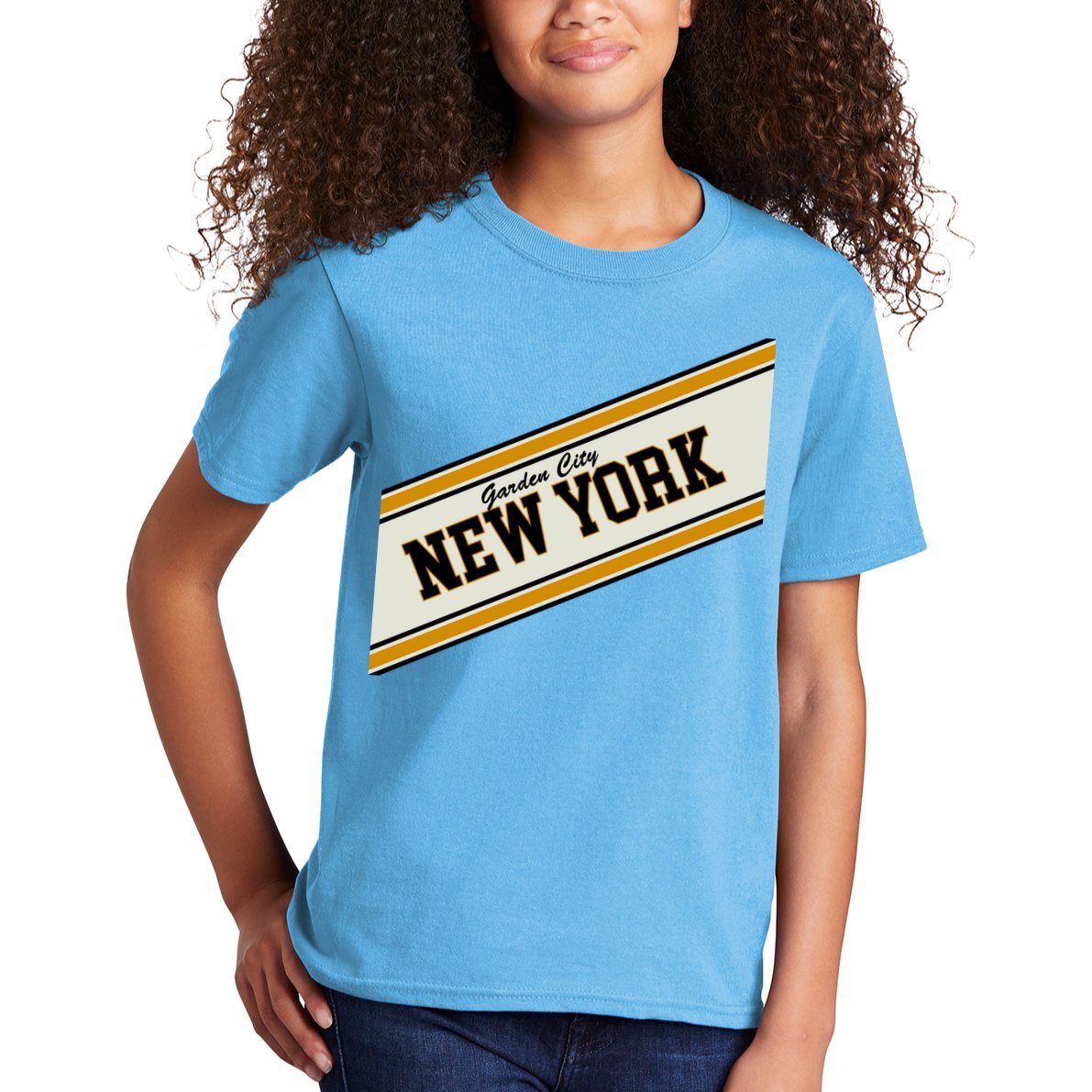 Garden City New York Varsity Logo Kids T-Shirt