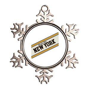 Garden City New York Varsity Logo Metallic Star Ornament