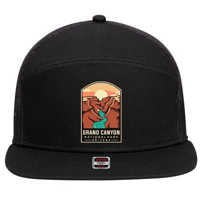 Grand Canyon National Park Throwback Design Classic 7 Panel Mesh Trucker Snapback Hat
