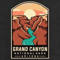 Grand Canyon National Park Throwback Design Classic 7 Panel Mesh Trucker Snapback Hat