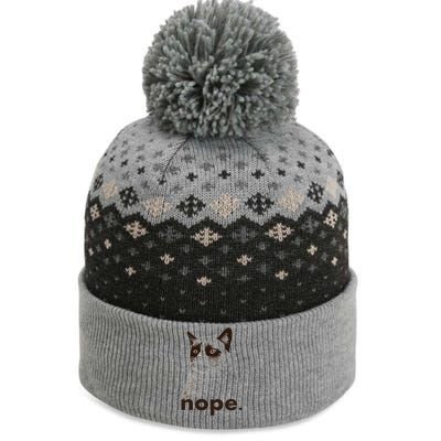 Grumpy Cat Nope The Baniff Cuffed Pom Beanie