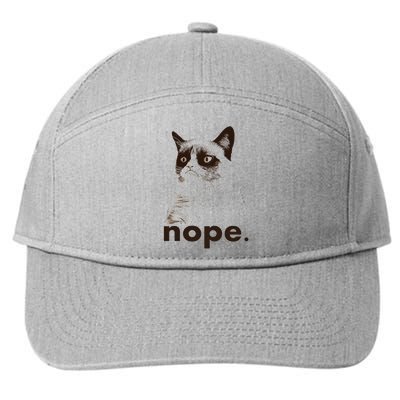 Grumpy Cat Nope 7-Panel Snapback Hat