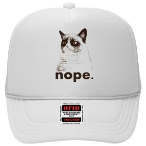 Grumpy Cat Nope High Crown Mesh Back Trucker Hat