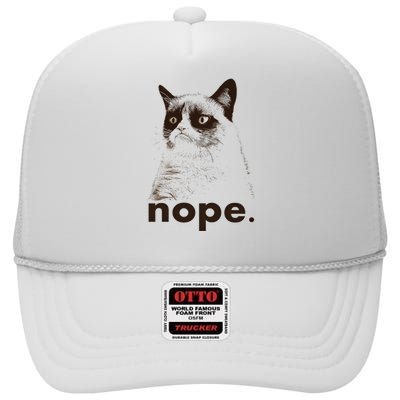 Grumpy Cat Nope High Crown Mesh Back Trucker Hat