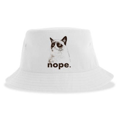 Grumpy Cat Nope Sustainable Bucket Hat