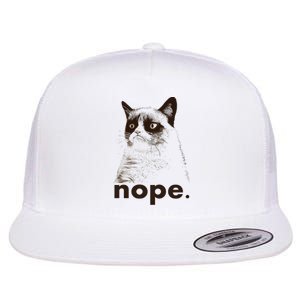 Grumpy Cat Nope Flat Bill Trucker Hat