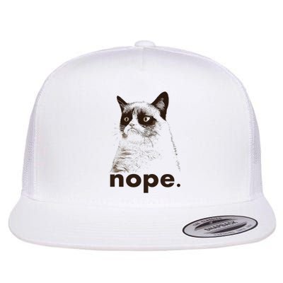 Grumpy Cat Nope Flat Bill Trucker Hat