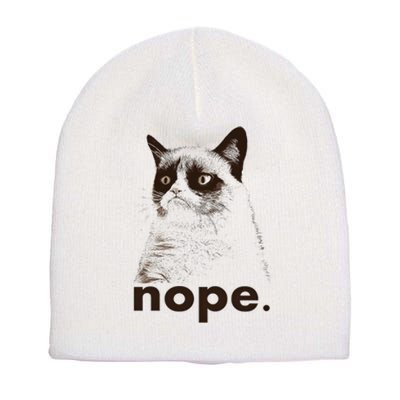 Grumpy Cat Nope Short Acrylic Beanie