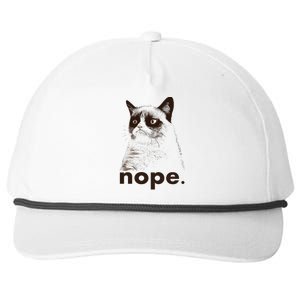 Grumpy Cat Nope Snapback Five-Panel Rope Hat