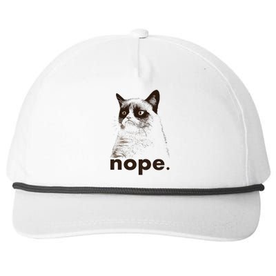 Grumpy Cat Nope Snapback Five-Panel Rope Hat