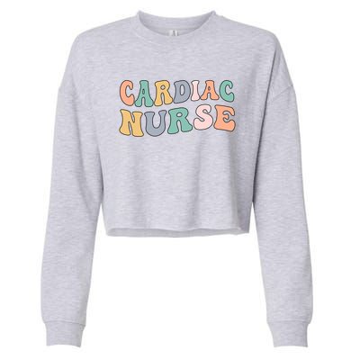 Groovy Cardiac Nurse Cardiac Nursing Gift Cropped Pullover Crew