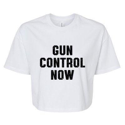 Gun Control Now Bella+Canvas Jersey Crop Tee