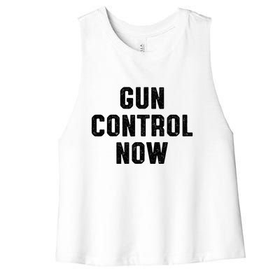 Gun Control Now Women's Racerback Cropped Tank