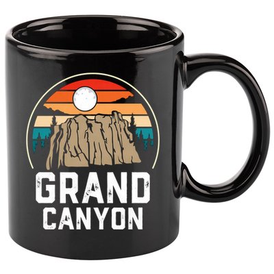 Grand Canyon National Park Arizona Travel Lover Camping Retro Vintage 11oz C Handle Ceramic Mug