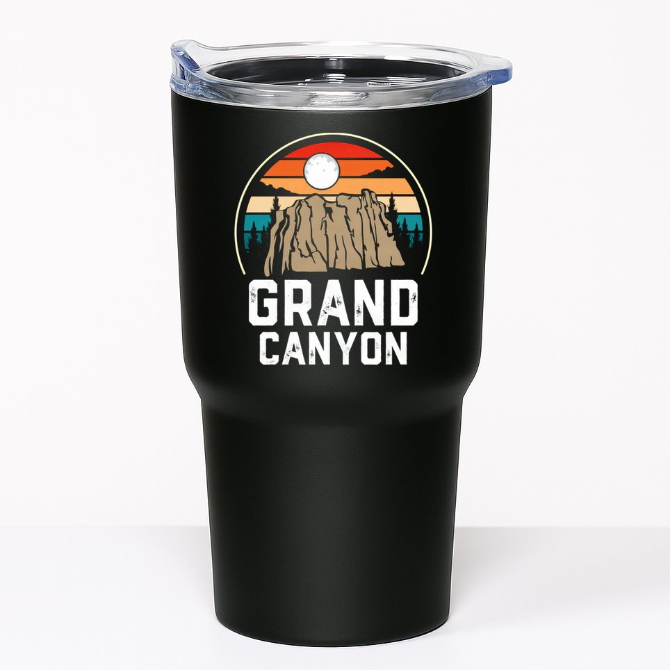 Grand Canyon National Park Arizona Travel Lover Camping Retro Vintage Tumbler