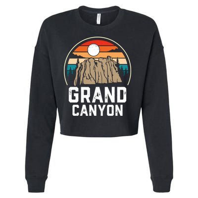 Grand Canyon National Park Arizona Travel Lover Camping Retro Vintage Cropped Pullover Crew