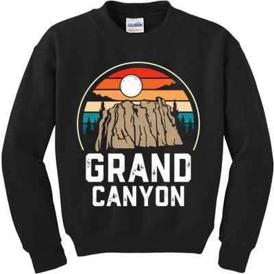 Grand Canyon National Park Arizona Travel Lover Camping Retro Vintage Kids Sweatshirt