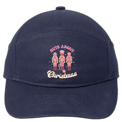 Groovy Cute Nuts About Christmas Funny Christmas Nutcracker 7-Panel Snapback Hat