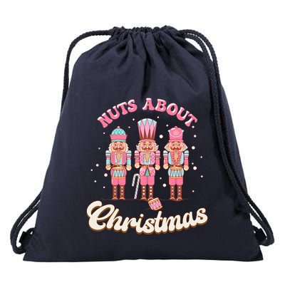 Groovy Cute Nuts About Christmas Funny Christmas Nutcracker Drawstring Bag
