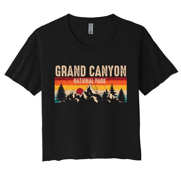 Grand Canyon National Park Arizona Travel Lover Camping Retro Crop Top