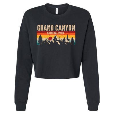 Grand Canyon National Park Arizona Travel Lover Camping Retro Cropped Pullover Crew